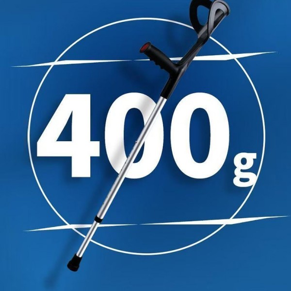 Stainless steel cane with 10 height adjustment, anti slip U-shaped handle elbow walker suitable forimg-4