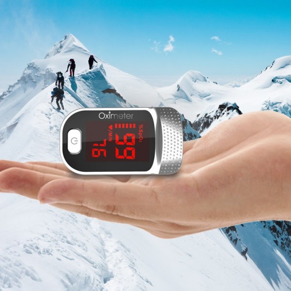 CE & FDA Certified Fingertip Pulse Oximeter Blood Oxygen Saturation Monitor with Respiratory Rateimg-3