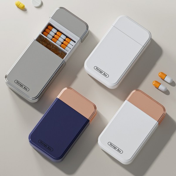 Portable 4-Compartment Daily Pill Organizer Small Travel Pill Box for Pocket & Purseimg-3