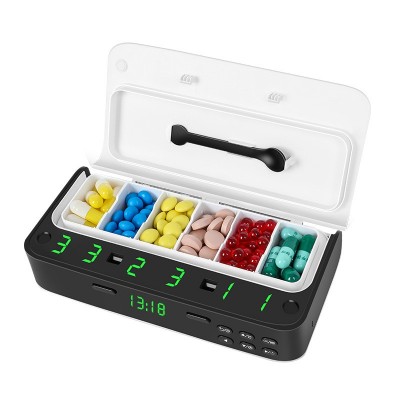 7-Day Smart Pill Box with Alarm Reminder Portable Weekly Pill Organizer for Seniors