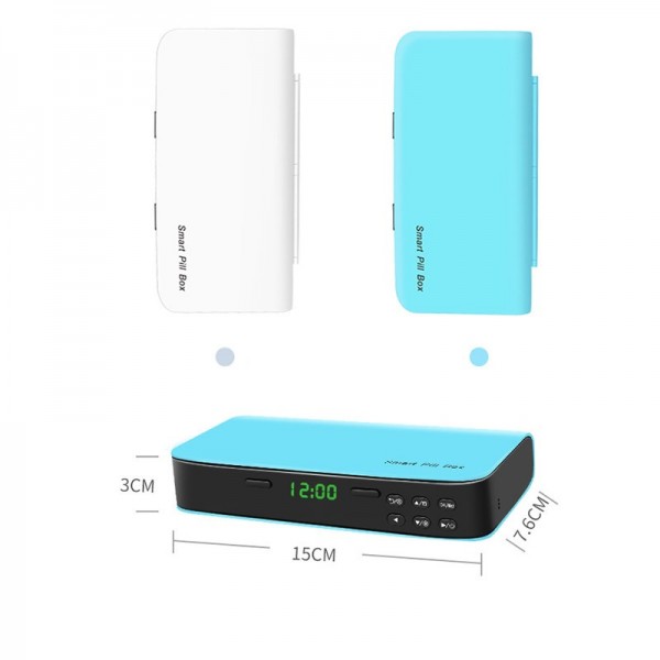 7-Day Smart Pill Box with Alarm Reminder Portable Weekly Pill Organizer for Seniorsimg-5