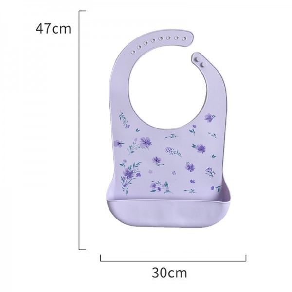 Adjustable 8-Size Adult Silicone Bib Waterproof Oil-Resistant Eating Bib for Elderly & Disabledimg-2