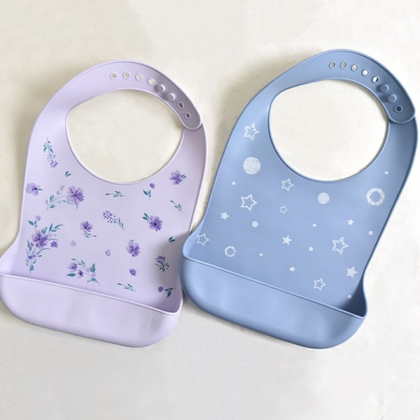 Adjustable 8-Size Adult Silicone Bib Waterproof Oil-Resistant Eating Bib for Elderly & Disabledimg-5