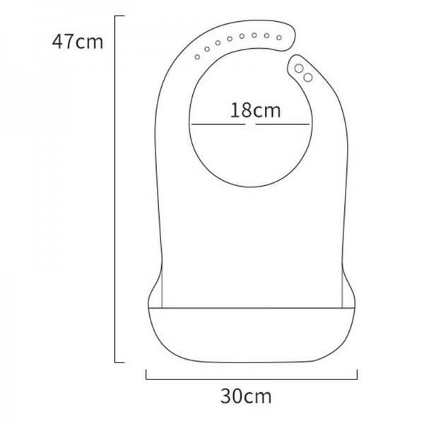 Adjustable 8-Size Adult Silicone Bib Waterproof Oil-Resistant Eating Bib for Elderly & Disabledimg-6