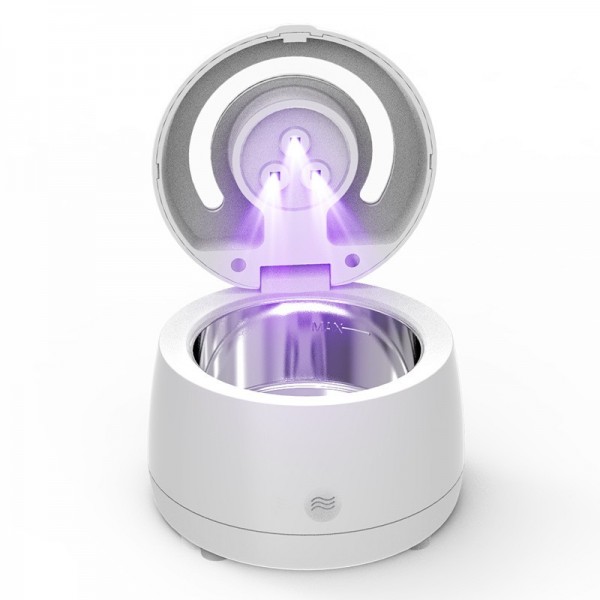 Mini Ultrasonic Dental Cleaner 3-Minute Automatic Sterilizer for Dentures, Aligners & Jewelryimg-2