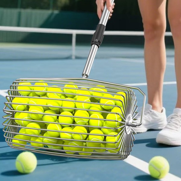 Telescopic Stainless Steel Tennis Ball Picker Roller Type Adjustable Height Ball Retriever for Tenniimg-3