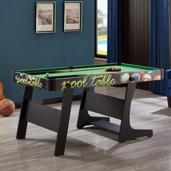 Foldable Pool Table, Space-Saving Billiards Table for Home Game Room, Indoor Useimg-3