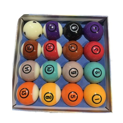 Premium 16-Ball Crystal Pool Ball Set 57.2mm for Billiard Game Room Use
