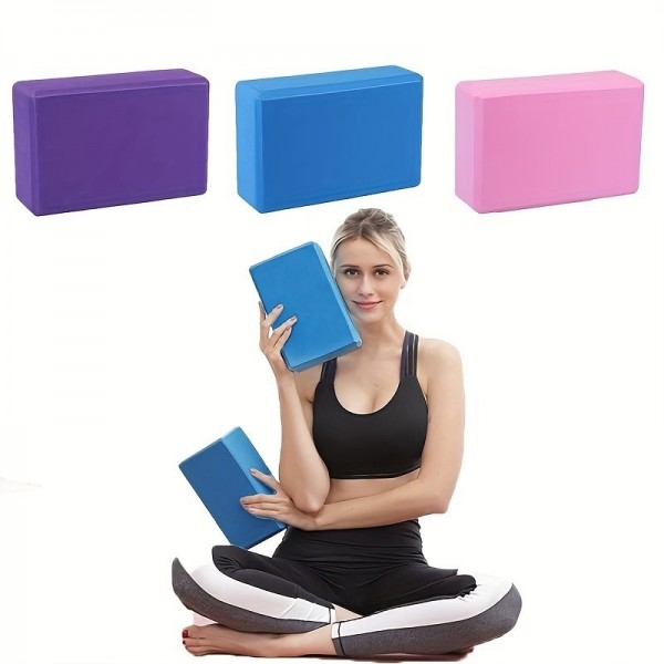 High Density EVA Foam Yoga Blocks, Non-Slip Yoga Bricks for Home Gym Pilates Practiceimg-1