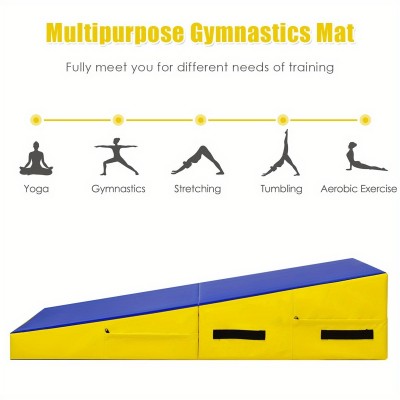 Portable Incline Gymnastics Wedge Mat | Foldable Foam Ramp for Kids Gymnastics & Fitness
