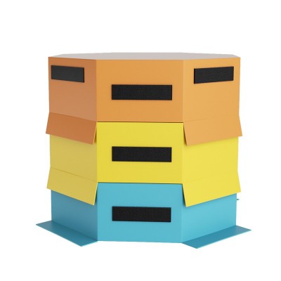 Durable Octagonal Gymnastics Box | Stackable Training Platform for Cheer & Fitness