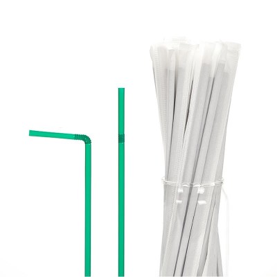 Disposable Bendy Extendable Straws, Single Pack Food-Safe Straws for Drinks