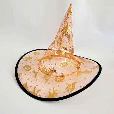 Halloween Witch Hat, Oxford Cloth Wizard Hat for Cosplay Party Costume Accessory