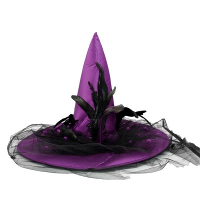 Halloween Witch Hat, Oxford Cloth Wizard Hat for Cosplay Party Costume Accessory