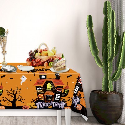 Halloween Tablecloth, Custom PE Table Cover for Halloween Party Decor