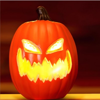 Lighted Halloween Pumpkin Decor, Large LED Jack-O'-Lantern for Yard, Shop, Party Decor