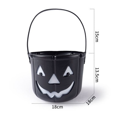 Colorful Halloween Candy Holders, Smiling Face Pumpkin Buckets for Kids Party Favors