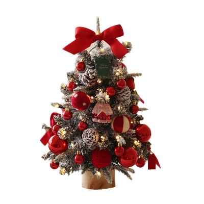 DIY Small Christmas Tree with Lights, Tabletop Artificial Tree for Holiday Decor