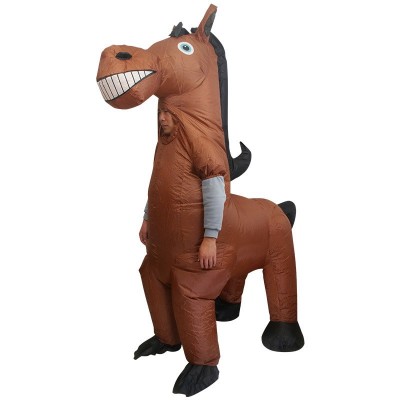 Inflatable Horse Mascot Costume, Blow Up Outfit for Halloween, Event Performance