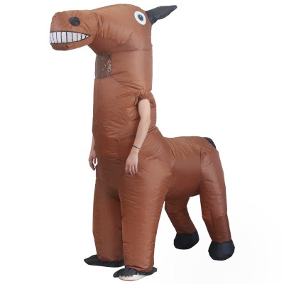 Inflatable Horse Mascot Costume, Blow Up Outfit for Halloween, Event Performance