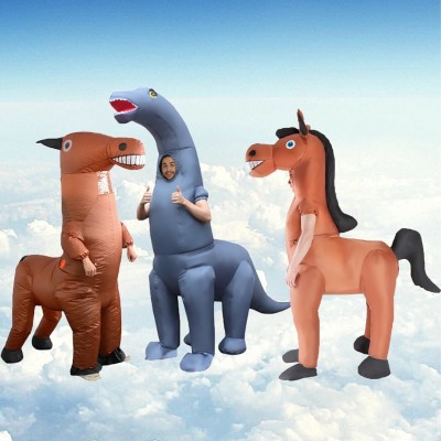 Inflatable Horse Mascot Costume, Blow Up Outfit for Halloween, Event Performance