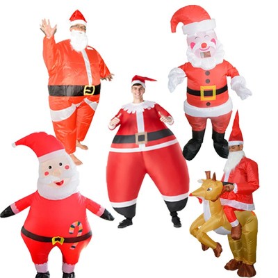 Christmas Inflatable Costume Set, Santa Snowman Tree Outfit for Party