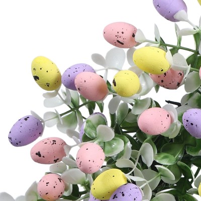 Colorful Speckled Easter Egg Wreath, Spring Decor for Easter Party, Wall Hanging