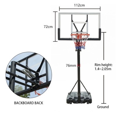 Portable Basketball Hoop, Adjustable Height with Fillable Base for Outdoor Use