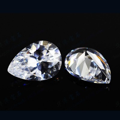 Pear Shape White CZ Stones AAA Cubic Zirconia Loose Gemstones Wholesale