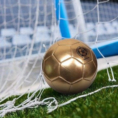Golden PVC Soccer Ball Size 2/3/4/5 Anti-Slip Youth Training Match Ball