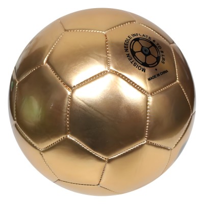 Golden PVC Soccer Ball Size 2/3/4/5 Anti-Slip Youth Training Match Ball