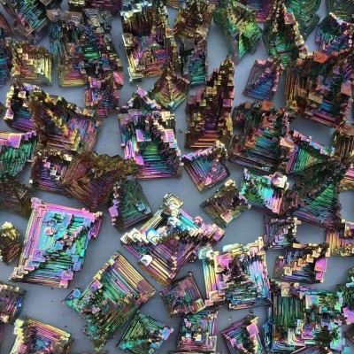 Bismuth Crystal Rare Metal Rainbow Ore Mineral Specimen Decor