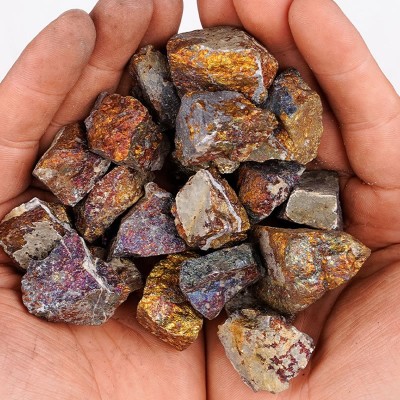 Natural Chalcopyrite Rough Ore Crystal Mineral Specimen Collection Decor