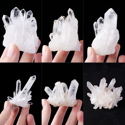 Natural Clear Quartz Crystal Cluster Raw Mineral Specimen Decor