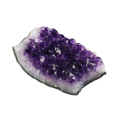 Brazilian Amethyst Block Geode Slice Natural Crystal Display Decor