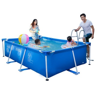INTEX Frame Pool Above Ground Swimming Pool for Backyard Kids & Adults