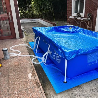 INTEX Frame Pool Above Ground Swimming Pool for Backyard Kids & Adults