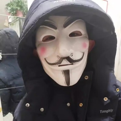 V for Vendetta Mask Full Face Anonymous Mask for Halloween Cosplay