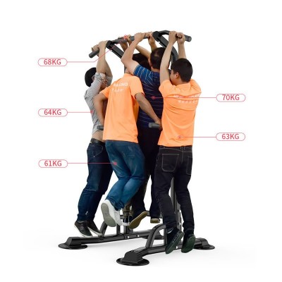 Multi-Function Home Gym Station,Pull Up/Dip/ Sit Up,Steel,Black/White