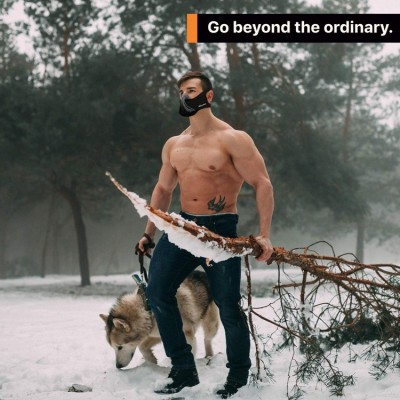 Adjustable Resistance Sports Mask, 24 Level Fitness Training Mask for Gym & Outdoor