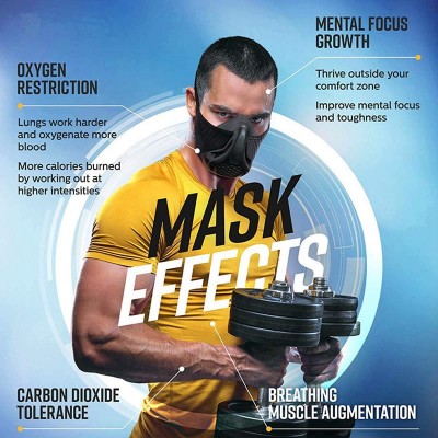 Adjustable Resistance Sports Mask, 24 Level Fitness Training Mask for Gym & Outdoor
