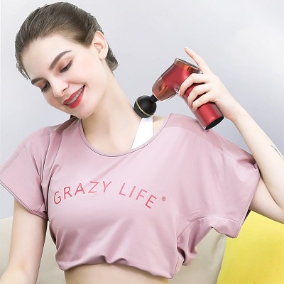 Portable Deep Tissue Massage Gun, 20 Levels Cordless Muscle Massager for Athletes