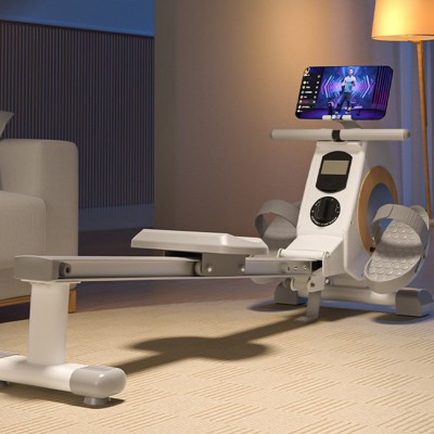 Foldable Magnetic Rowing Machine 8-Level Resistance Home Gym Rower